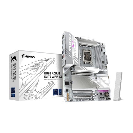placa base atx para intel b860 aorus elite wifi7 ice lga1851