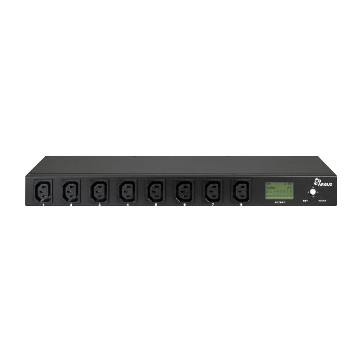 INTER-TECH Web-managed 19" rack power strip with 8 outlets