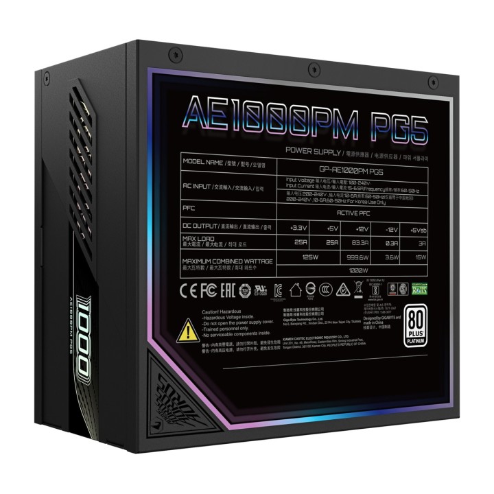 GIGABYTE Fuente de alimentación modular para PC AORUS ELITE