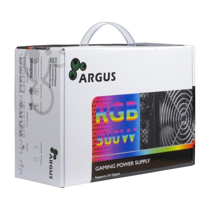 INTER-TECH PC-Netzteil ARGUS RGB-500W II-ATX 100045127