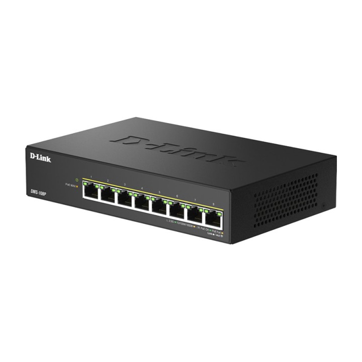 D-LINK Switch no gestionado de 8 puertos PoE multigigabit