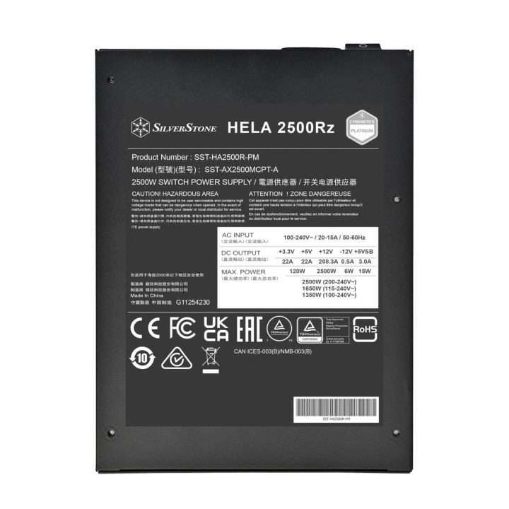 SILVERSTONE Modulares PC-Netzteil HELA 2500R-ATX 3.1 2500W
