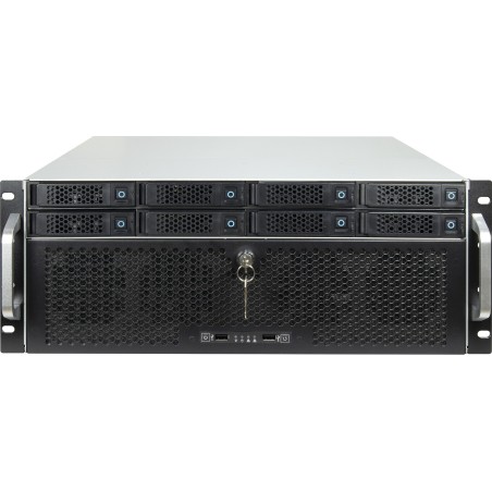 caja de servidor para rack ipc storage 4u-4708 19"-e-atx 8x hot-swap
