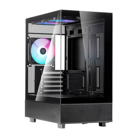 mini-tower pc case with window lucid 04 micro-atx