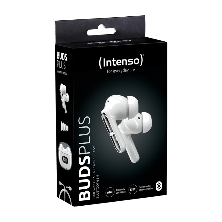 INTENSO Auriculares intrauditivos inalámbricos con micrófono y cancelación de ruido BUDS PLUS 100066273VAR