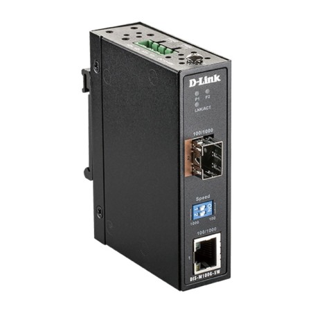 industrial din-rail media converter -sfp sc-gigabit