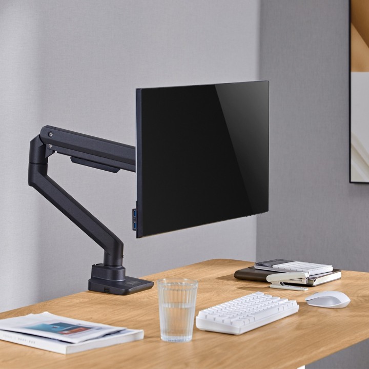 SILVERSTONE Brazo de monitor para mesa con muelle gas 17-49" 20KG 100100919