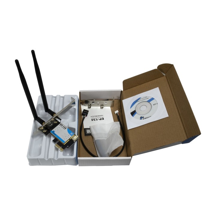 INTER-TECH Carte réseau sans fil PCIe avec Bluetooth