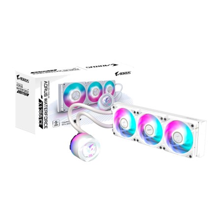 liquid cpu cooler kit with lcd display aorus-waterforce x ii 360 ice