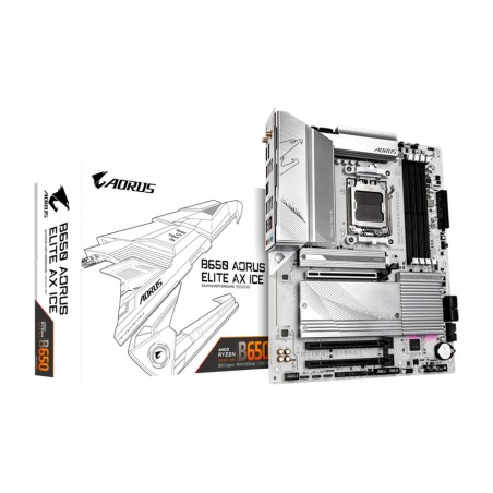atx motherboard for amd b650 aorus elite ax ice am5
