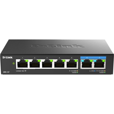 switch multigigabit non gestito a 7 porte dms-107 2,5g