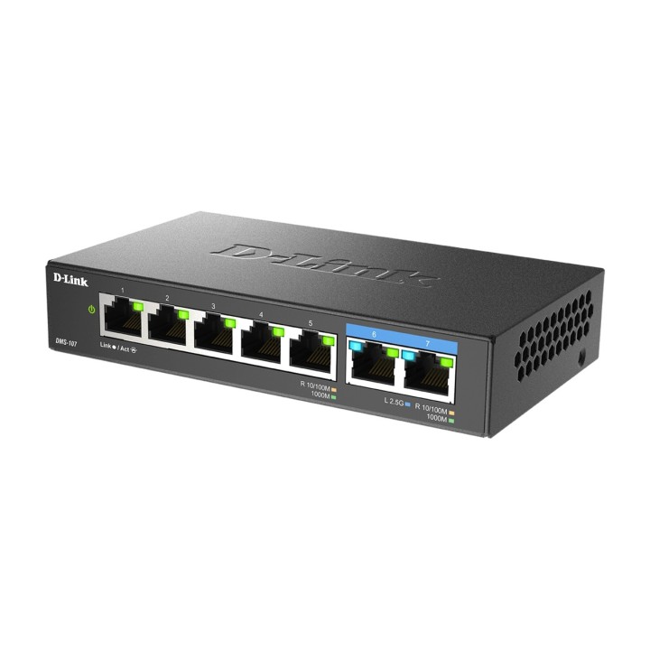 D-LINK Switch multigigabit non gestito a 7 porte DMS-107
