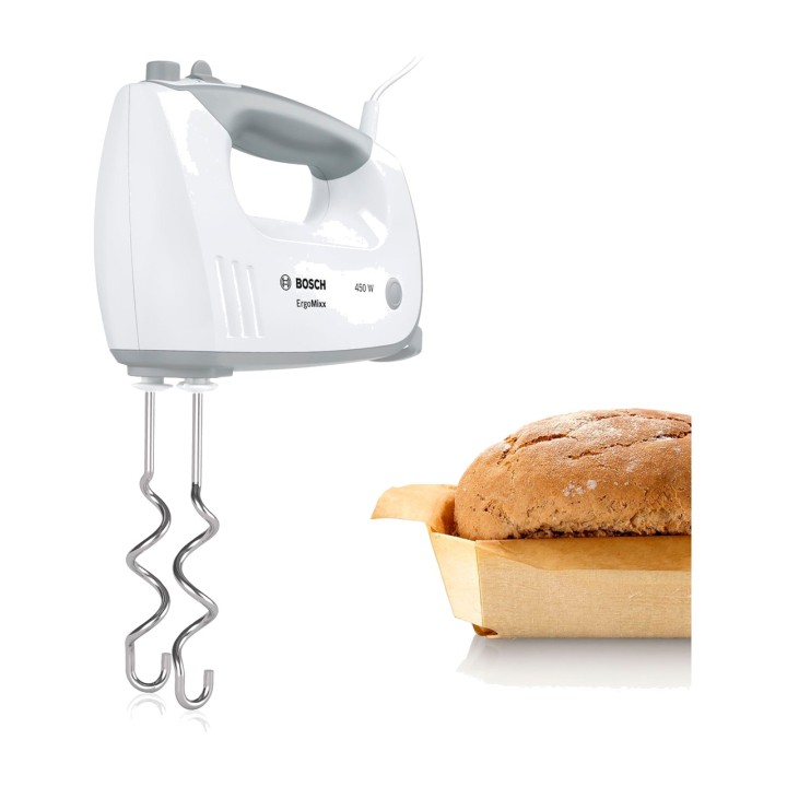 BOSCH Hand mixer with dough hooks and blending foot MFQ36440