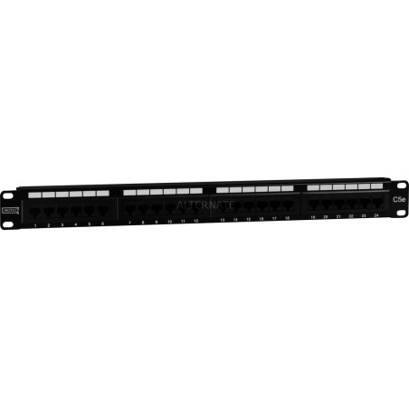 unshielded patch panel cat5e 19" 1u 24x rj45
