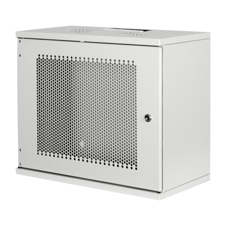 armario rack de pared sin montar con puerta perforada soho 19" 9u 540x400mm