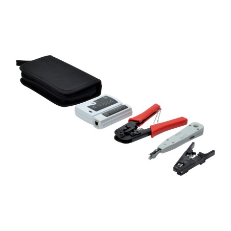 kit de herramientas de red con pelacables 4 pzs