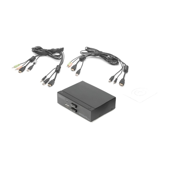DIGITUS Conmutador KVM HDMI de 2 puertos 4K 1812340