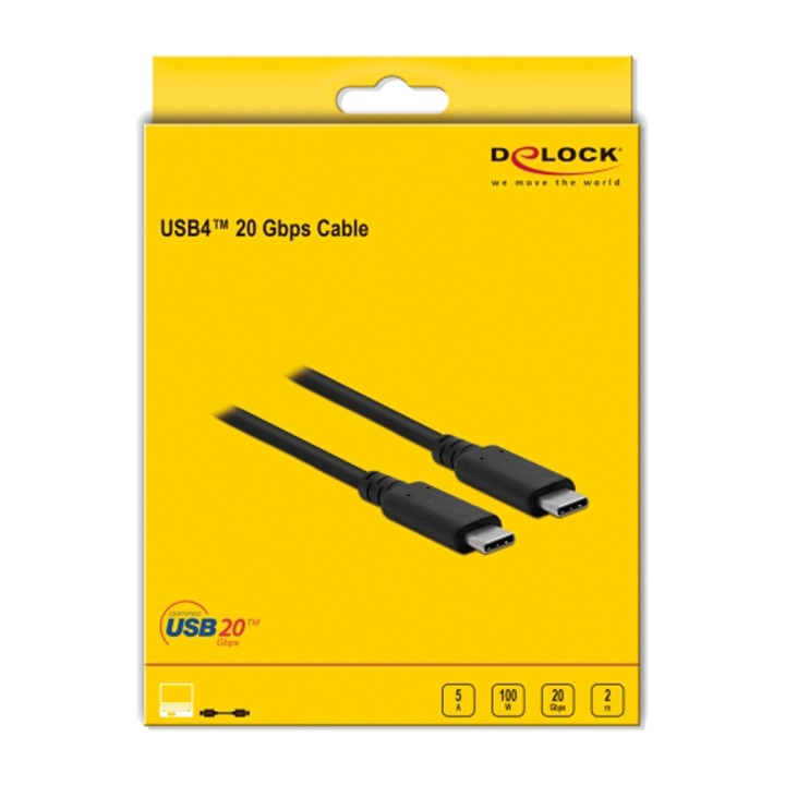 DELOCK Cavo da USB Type-C a USB-C USB4 GEN 2X2 20GBPS PD