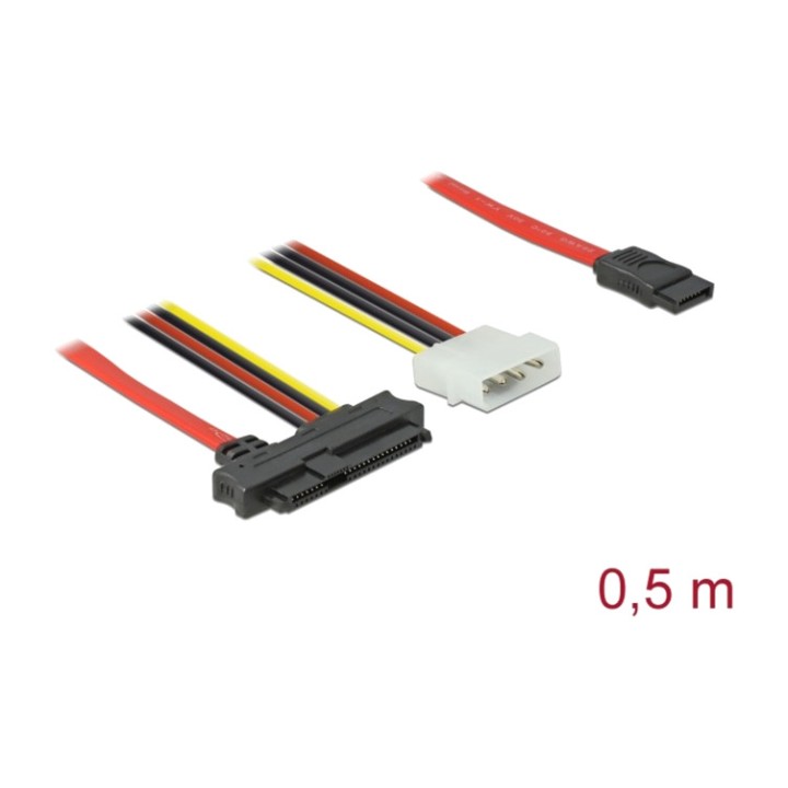 DELOCK Câble de disque SAS vers SATA avec alimentation Molex