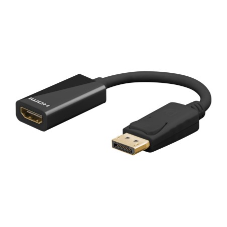 video adapter with short male-to-female cable displayport-1.2 a hdmi 0,1m