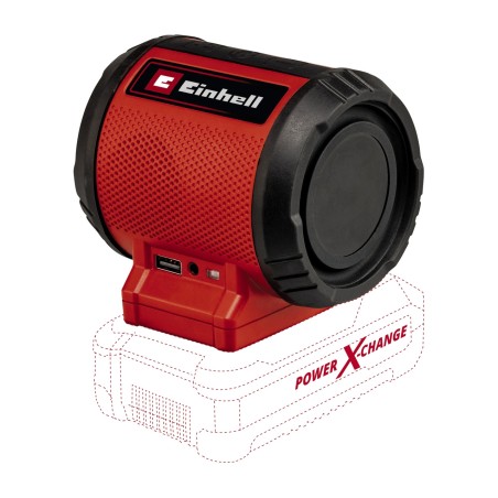 bluetooth jobsite speaker without battery or charger power x-change tc-sr 18 li bt