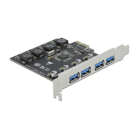scheda controller pcie con 4 porte usb-a x1 3.2 gen1 5gbps d720201 90509