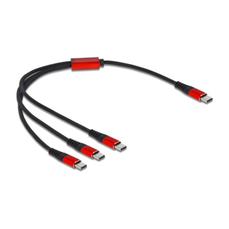 usb type-c to triple usb-c charging cable 22awg