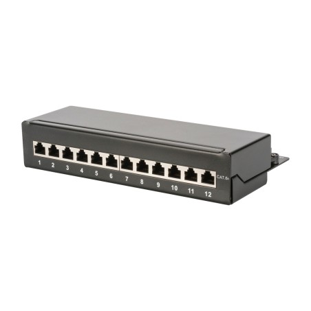geschirmtes desktop-patchpanel cat6a 12x rj45
