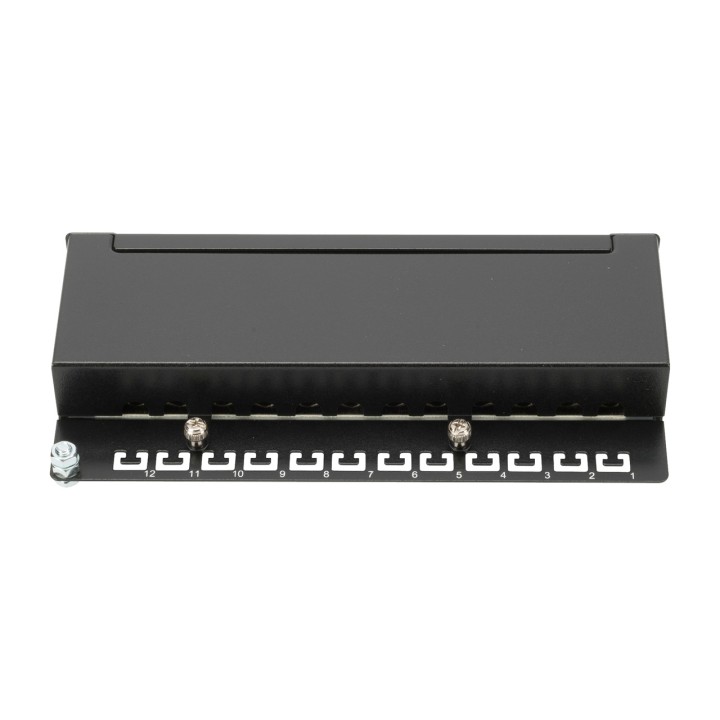 DIGITUS Pannello patch da scrivania schermato CAT6A 12X RJ45
