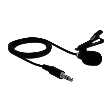 microphone omnidirectionnel à pince avec jack 3,5mm 1,8m 66279