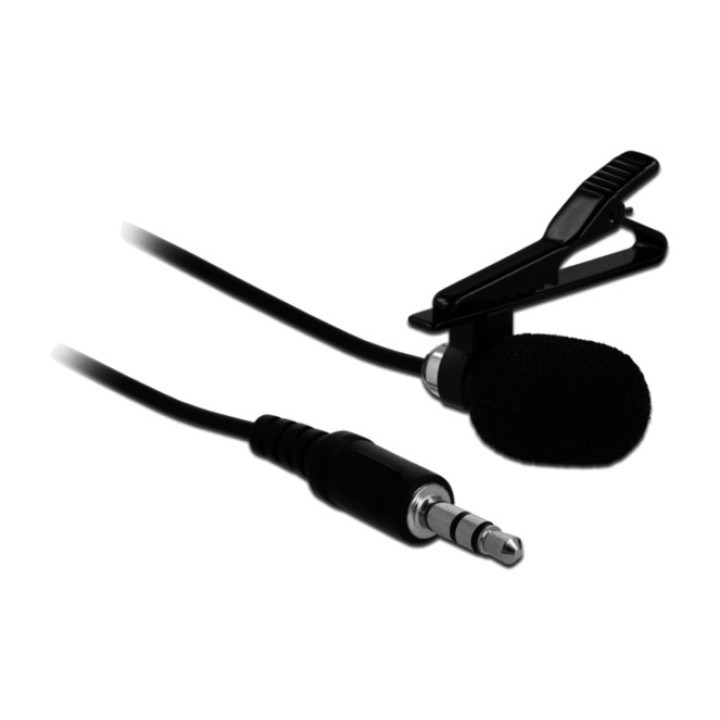 DELOCK Microphone omnidirectionnel à pince avec jack 3,5MM
