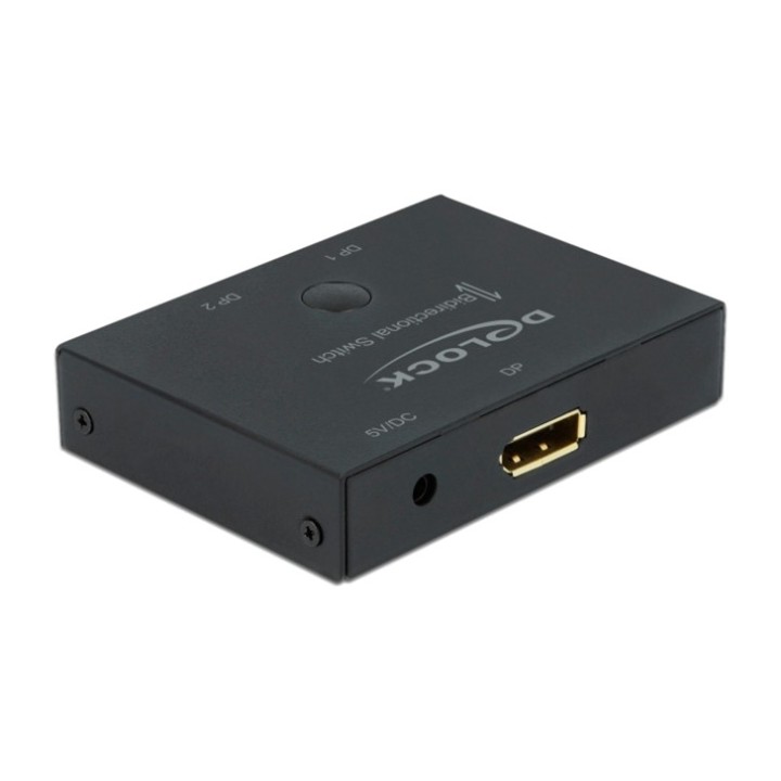 DELOCK Conmutador DisplayPort de 2 entradas con cable 8K