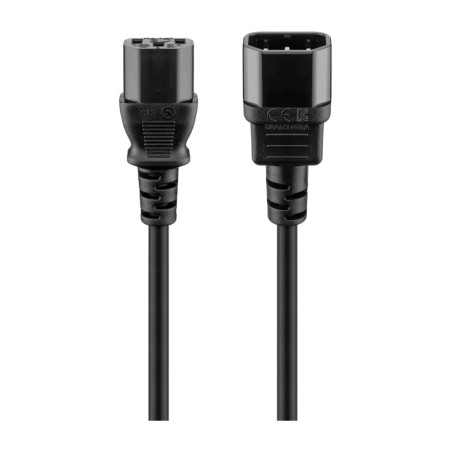 cable alargador de alimentación iec c14 a c13 h05vv-f3g 250v