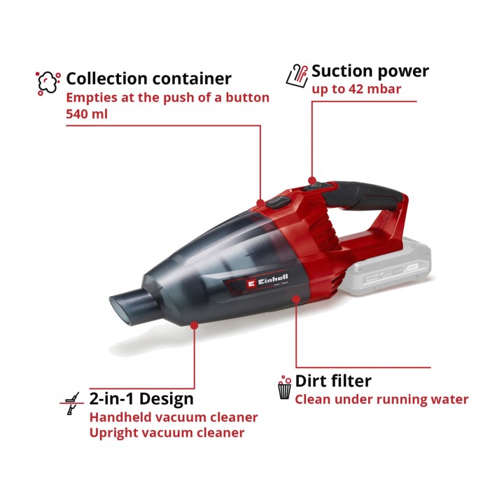 EINHELL Cordless handheld vacuum cleaner without battery or