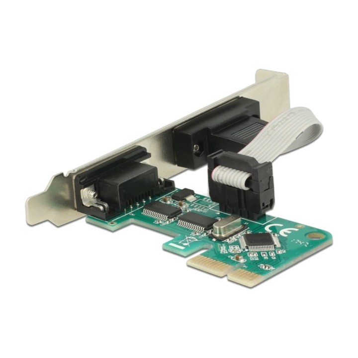 DELOCK PCIe-Karte mit seriellen Anschlüssen 2X RS-232 WCH