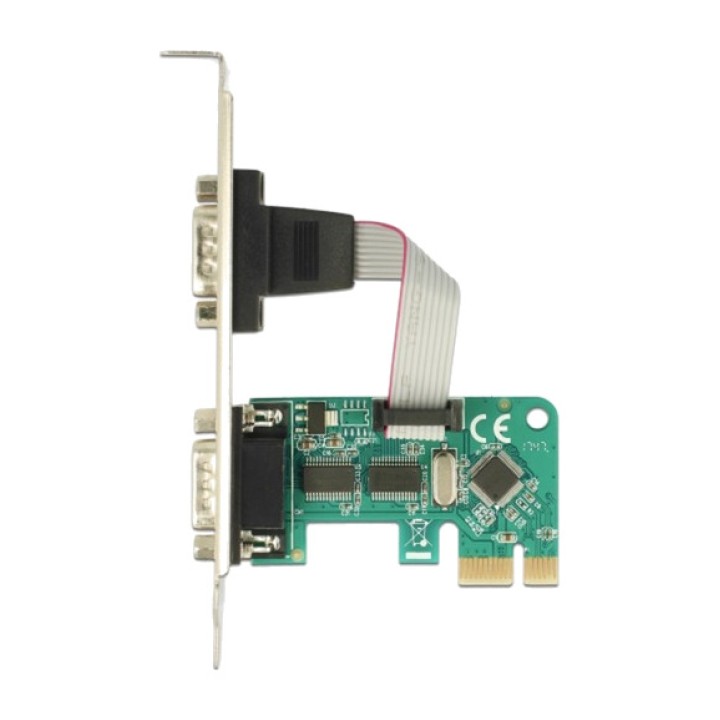 DELOCK Carte PCIe de ports série 2X RS-232 WCH CH382L X1