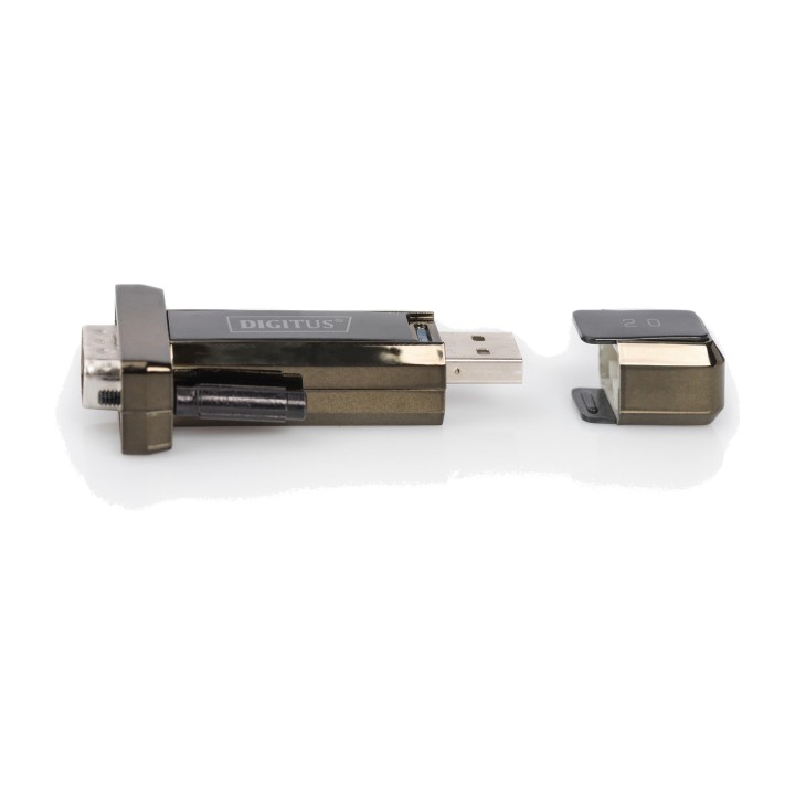 DIGITUS Adaptador USB a puerto serie RS232 2.0 DB9 FTDI 0,8M