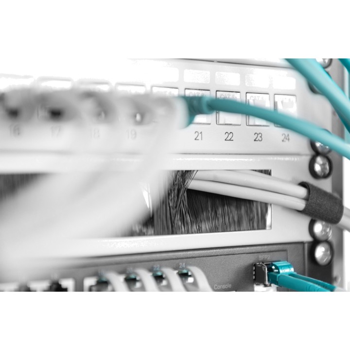 DIGITUS Rack cabinet cable management panel with brush strip