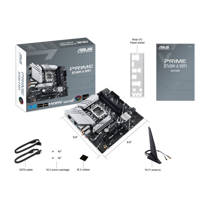 ASUS Placa base micro ATX para Intel PRIME B760M-A-WIFI