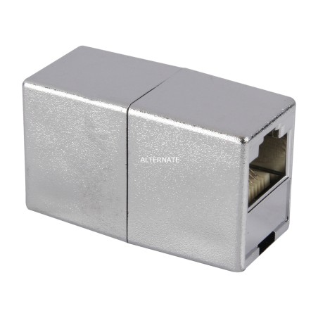 shielded network coupler with two female sockets rj45 cat5e-clase d