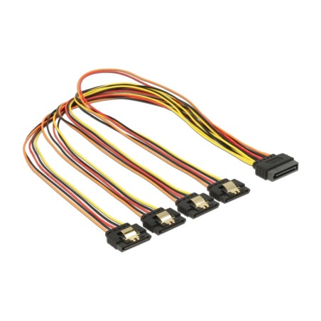 sata power splitter cable for four drives 15p a 4x15p