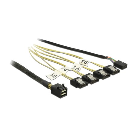 cable divisor inverso mini sas hd a 4 sata sff-8643 1m 83322