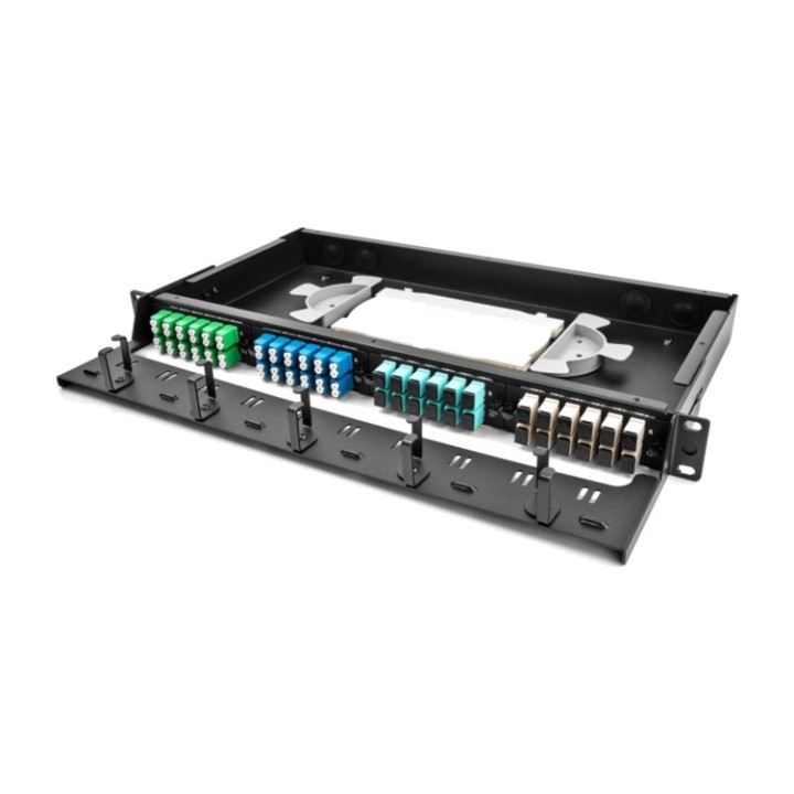 DELOCK Panneau de brassage à fibre optique haute densité 19"