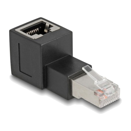 angled rj45 male-to-female adapter cat6a 90° 87861
