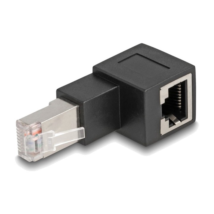 DELOCK Angled RJ45 male-to-female adapter CAT6A 90° 87861