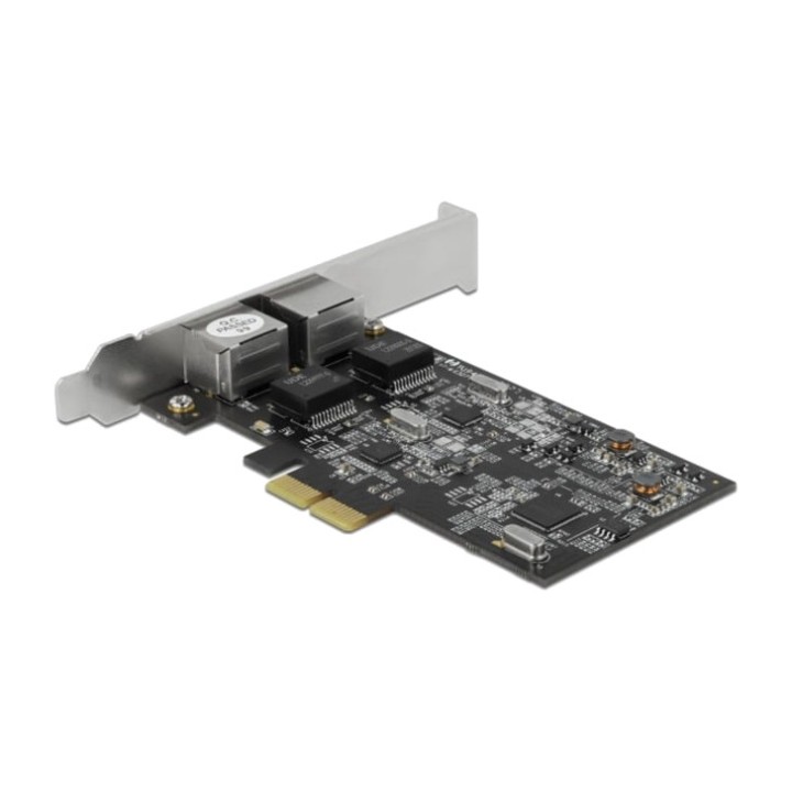 DELOCK PCIe-Netzwerkkarte mit 2 Anschlüssen RJ45 X2