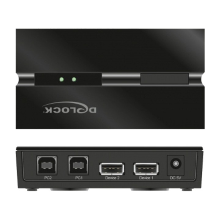 DELOCK USB switch for sharing peripherals between computers