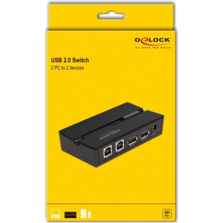 DELOCK Switch USB per condividere periferiche tra computer