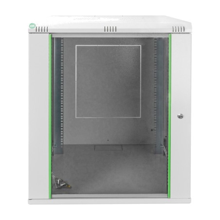 armadio rack da parete con porta in vetro dynamic basic 19" 16u 600x600mm