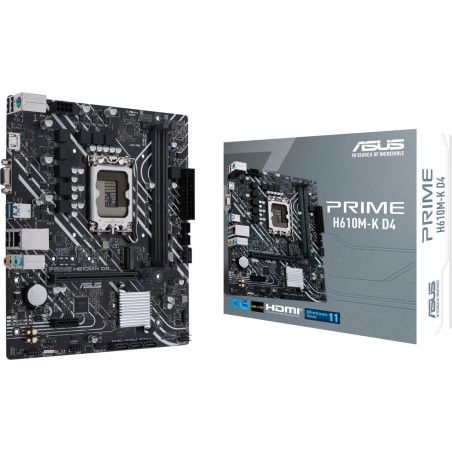 carte mère micro atx pour intel prime h610m-k d4 lga1700